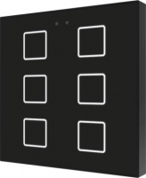 Zennio ZVI-F6-A Выключатель сенсорный KNX Flat F6, 6-кнопочный, цвет: Чёрный