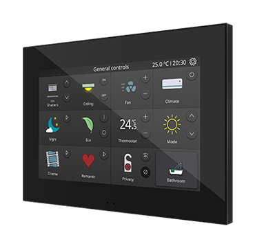 Zennio ZVIZ70V2 Цветная емкостная сенсорная панель с 7-дюймовым дисплеем. Z70 v2