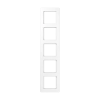 Jung AF 585 BF WW Рамка 5-ная, вертикальный и горизонтальный монтаж, thermoplastic, ПОТОК, белый
