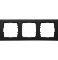 Jasmart Electric G1003PB Рамка G-Classic  3-постовая, цвет черный матовый (soft touch), G1003PB