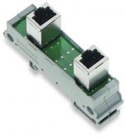 Wago 289-177 Интерфейсный модуль, RJ-45, x 2, Cat. 5, cross-over power jumper contacts