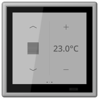 Jung LC 459 D1 S204 KNX комнатный контроллер LS TOUCH, Цвет: Серый, оттенок: Средний