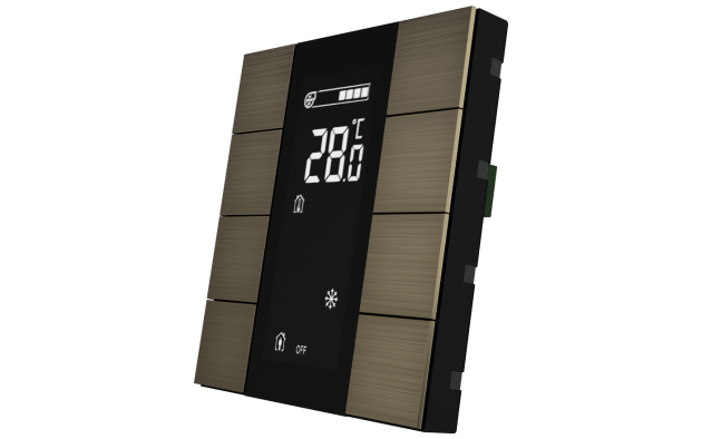 Interra ITR340-1812 iSwitch+ - 8-кнопочный KNX контроллер с ЖК-дисплеем, алюминий, бронза матовая