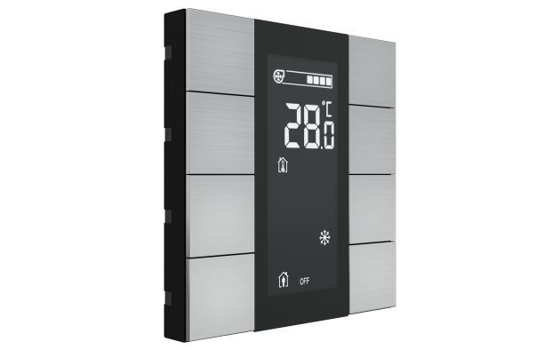 Interra ITR340-1810 iSwitch+ - 8-кнопочный KNX контроллер с ЖК-дисплеем, алюминий, натуральный алюминий матовый