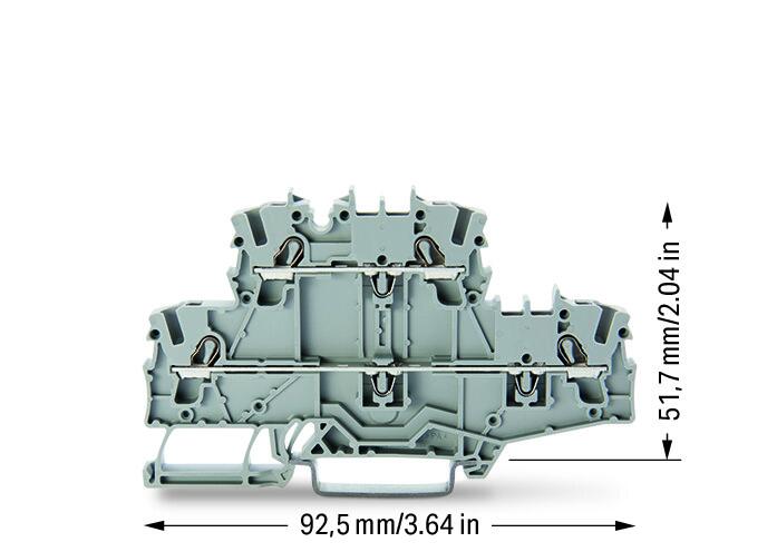 Wago 2002-2701 2-уровн. клемма, 0,25 - 2,5 (4) мм2, серая, L/L