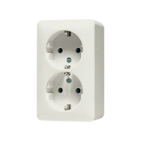 Jung 6020 A SCHUKO®-розетка, 2-ная, 16 A 250 В ~, 47 мм, AP 600, слоновая кость