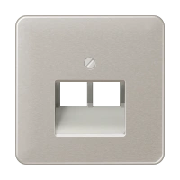 Jung CD 569-2 UA PT Kрышка for IAE/UAE sockets 2 x 8-пол., Anodized aluminium, Серия CD, платина