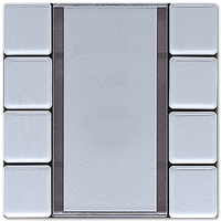 Jung AL2074NABS KNX кнопочный сенсор, 4 группы, цвет: Серый, оттенок: Алюминиевый, лакированный