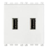 Basalte 402-04-BAS Розетка одинарная для скрытой установки 2 х USB 402-04 White