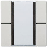 Jung LS2092NABSLG KNX универсальный кнопочный сенсор, 2 группы, цвет: Серый, оттенок: Светлый