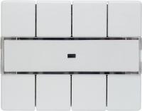 Berker 75164649 Клавишный сенсор «Комфорт», с полем для надписей, 4-канальный, Arsys, полярная белизна, глянцевый, цвет: Белый, оттенок: Полярная белизна, глянцевый