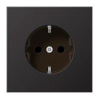 Jung AL 1520 D SCHUKO®-розетка, 16 A 250 В ~, Лакированный алюминий, Серия LS, dark