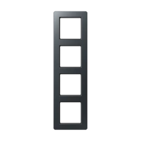 Jung AF 584 BF ANM Рамка 4-ная, вертикальный и горизонтальный монтаж, Лакированный термопласт, ПОТОК, матовый антрацит