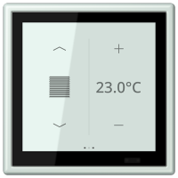 Jung LC 459 D1 S215 KNX комнатный контроллер LS TOUCH, Цвет: Синий, оттенок: Лазурный, бледный