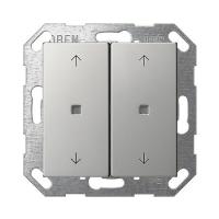 Gira 5174600 Кнопочный выключатель KNX, клавиша, 2-местн. со стрелками, цвет: Нержавеющая сталь