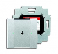 ABB 6125/02-83-500 Сенсор 1/2-клавишный, серебристый алюминий, цвет: Серый, оттенок: Серебристый алюминий