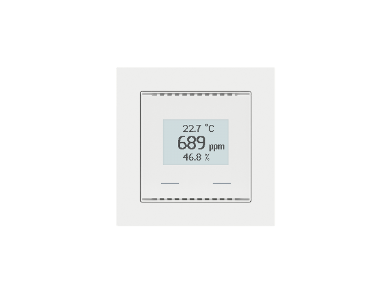Elsner 70620 KNX AQS/TH-UP Сенсорный датчик CO2, температуры, влажности с сенсорными кнопками