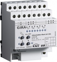 Gira 215400 Устройство управления жалюзи, 4 канала, 24V DC KNX/EIB, цвет: REG plus