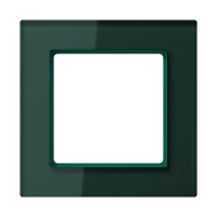 Jung AC 581 GL SG Стеклянная рамка 1-ная, вертикальный и горизонтальный монтаж, Glass, A CREATION, изумрудный