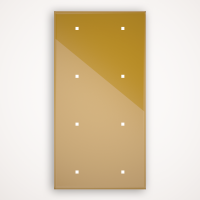 Tense KNX_INTGG8 Сенсорный выключатель KNX Intensity Glass Gold 8F, цвет: Золотой