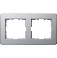 Jasmart Electric G1102S Рамка G-Flex 2-постовая, цвет Алюминий, G1102S