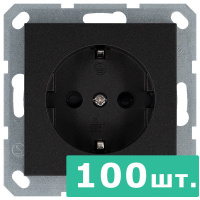 Jasmart Electric G5501B-100 Розетка SHUKO© с защитными шторками 16A 250V~ 2P+T, цвет Антрацит,  JASMART, набор, 100 шт.