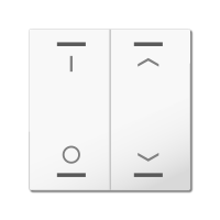 MDT BE-TAL55W202.D1 Выключатель для двухклавишного выключателя KNX Push Button Light Light 55, белый