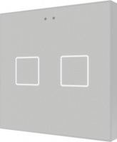 Zennio ZVI-F2-S Выключатель сенсорный KNX Flat F2, 2-кнопочный, цвет: Серебряный