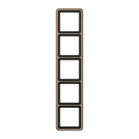 Jung CD 585 GB Рамка 5-ная, вертикальный и горизонтальный монтаж, Анодированный алюминий, CD 500, золотая бронза