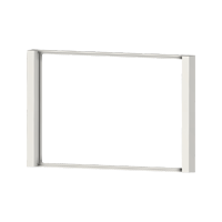 Ekinex EK-FLR-GAA Рамка прямоугольная пластиковая, серия Flank, цвет - ледяной белый