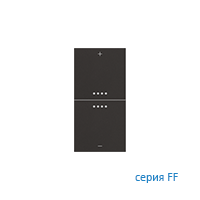 Ekinex EK-TQQ-GAL-EP2 Комплект пластиковых клавиш TQQ (2 шт) с принтом для терморегулятора EP2/EQ2 версия 2019, цвет - графит