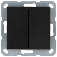 Jasmart Electric G3014B Перекрестный выключатель 2х клавишный 10А, 250В, цвет антрацит, G3014B