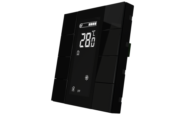 Interra ITR340-1801 iSwitch+ - 8-кнопочный KNX контроллер с ЖК-дисплеем, пластик, черный
