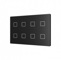 Zennio ZVITXLX8A Выключатель сенсорный KNX Tecla XL X8,  8-кнопочный,  PC-ABS пластик, цвет: черный