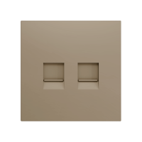 Zennio ZS70C245C ZS70, Декоративная накладка для разъема RJ45 70x70 мм, 2 вставки, цвет шампанского