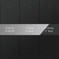 GVS CHPBD-06/36.2.11 Клавишный выключатель с дисплеем, 6 клавиш, черный