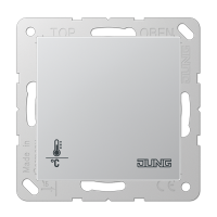 Jung A2178ORTSAL KNX-регулятор с ручкой для установки температуры, цвет: Серый, оттенок: Алюминиевый