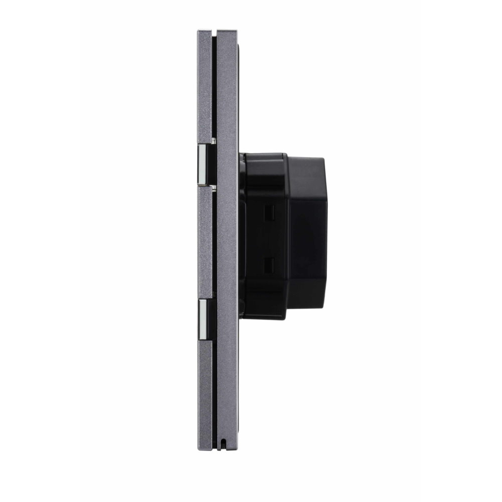 HDL M/P3R.1-466 6-клавишная панель KNX серии Granite, серый металл (без шинного соединителя HDL-M/PCI.3-A)