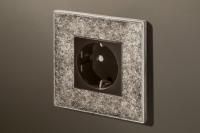 Lithoss Розетка Void square Tin antique, Цвет: Коричневый ,оттенок: Античный