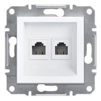 Interra 
					ITR4270121
				 Double RJ11 Telephone Socket, 4 Contacts  - White