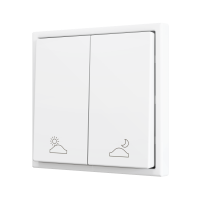 Zennio ZS702PB2MWC ZS70, Двойная мягкая кнопка для 2 бинарных входов 70x70 мм – Матовый белый – На заказ