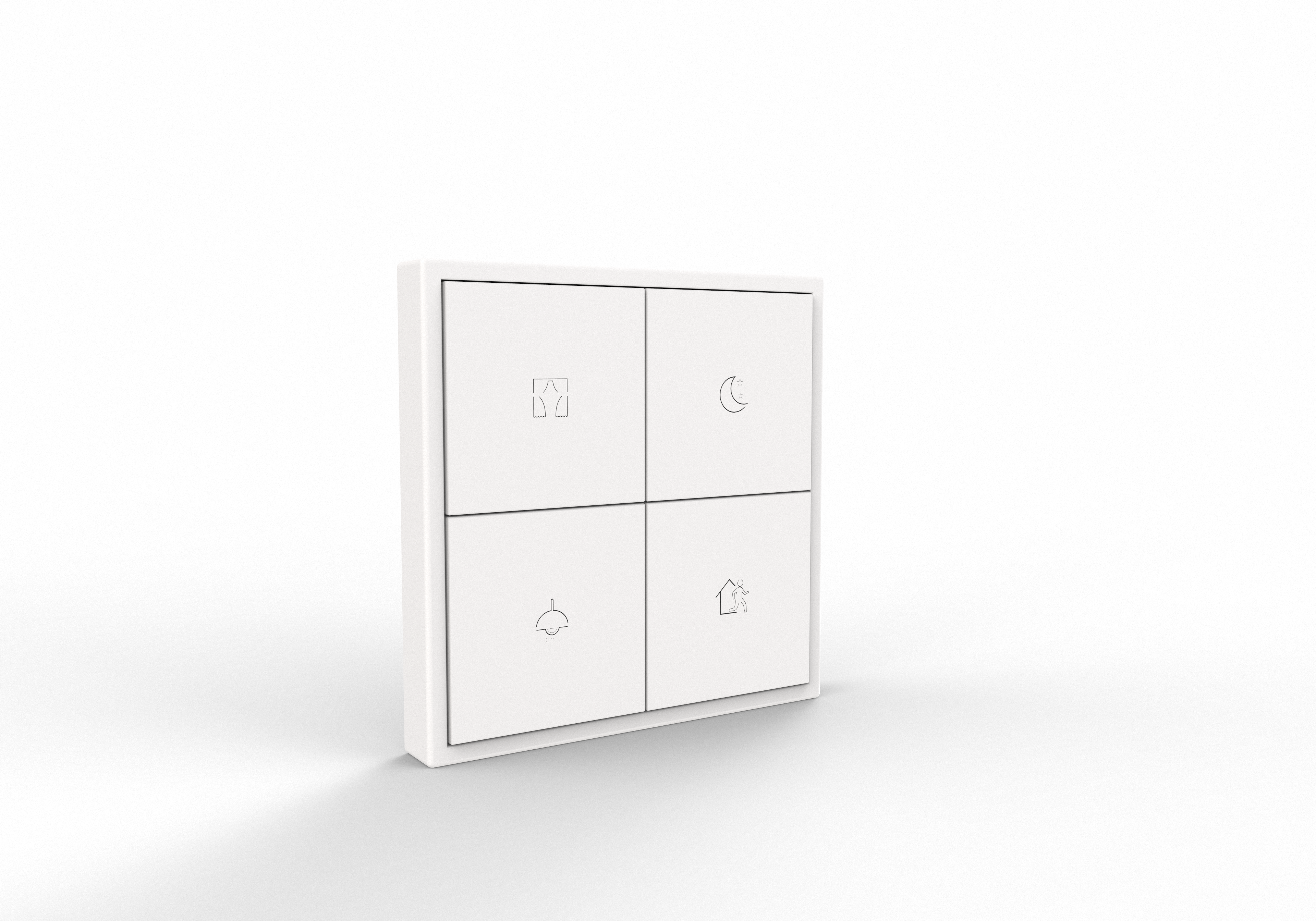 HDL M/PT4RA.1V2 4-клавишная панель KNX серии Tile EU 2.0, пластик (без рамки и шинного соединителя HDL-M/PTCI.1)