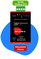 ONOKOM MH-2-MB-B Устройство для управления системами кондиционирования Mitsubishi Heavy по ModBus RTU протоколу