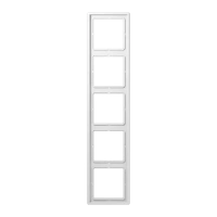 Jung LS 985 WW Рамка 5-ная, вертикальный и горизонтальный монтаж, duroplastic, LS 990, белый