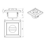 B.E.G. 94328 Настенный выключатель Indoor 140-L, цвет: белый глянцевый, похожий RAL9010