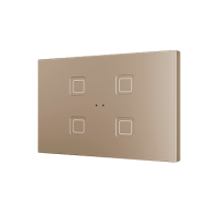 Zennio ZVITXLX4C Tecla XL X4. PC-ABS Емкостная кнопка - 4 кнопки - ,цвет: шампанское