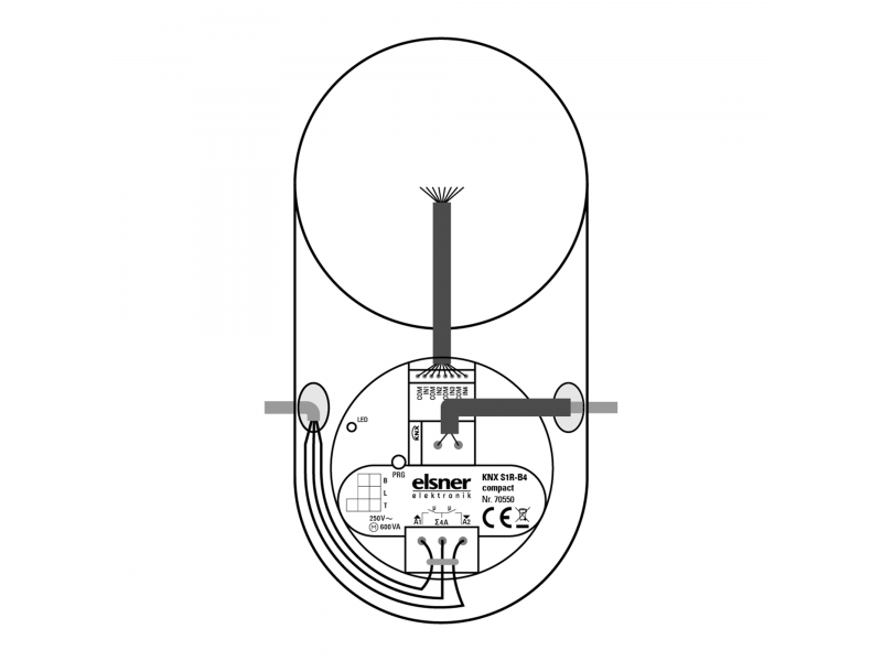 Elsner 70550 Компактный многофункциональный привод KNX S1R-B4, 4 двоичных входа