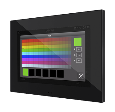 Zennio ZVIZ70V2 Цветная емкостная сенсорная панель с 7-дюймовым дисплеем. Z70 v2