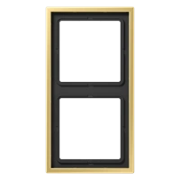 Jung ME 2982 C Рамка 2-ная, вертикальный и горизонтальный монтаж, Латунь, LS 990, латунь Classic