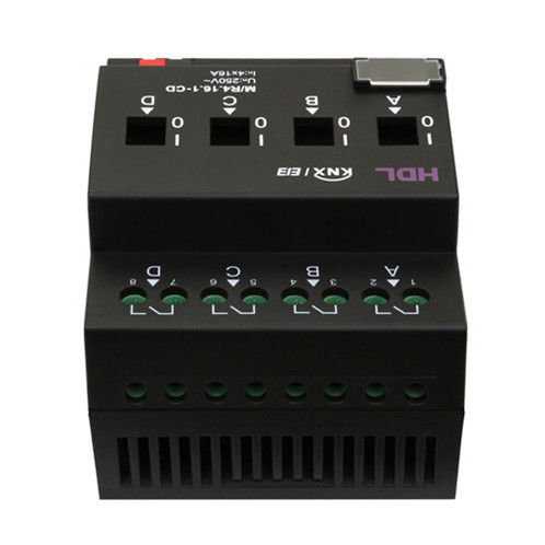 HDL M/R4.16.1-CD DIN реле, 4-канальное, 16A на канал с детекцией тока, KNX